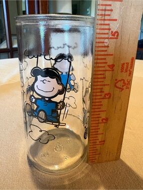 Peanuts Lucy Swing Glass with Blue and Black Artwork